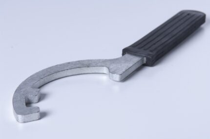 Spanner with rubber grip