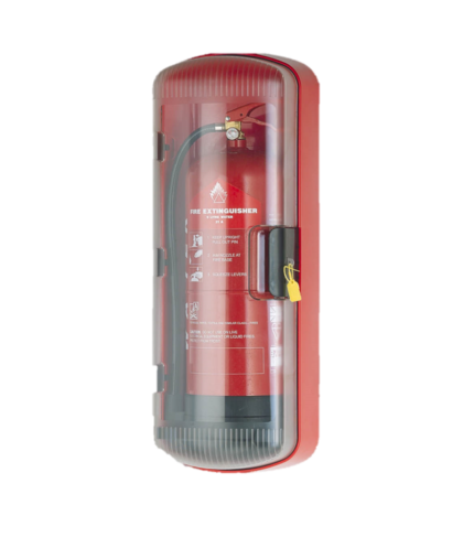 Cabinet for fire extinguisher