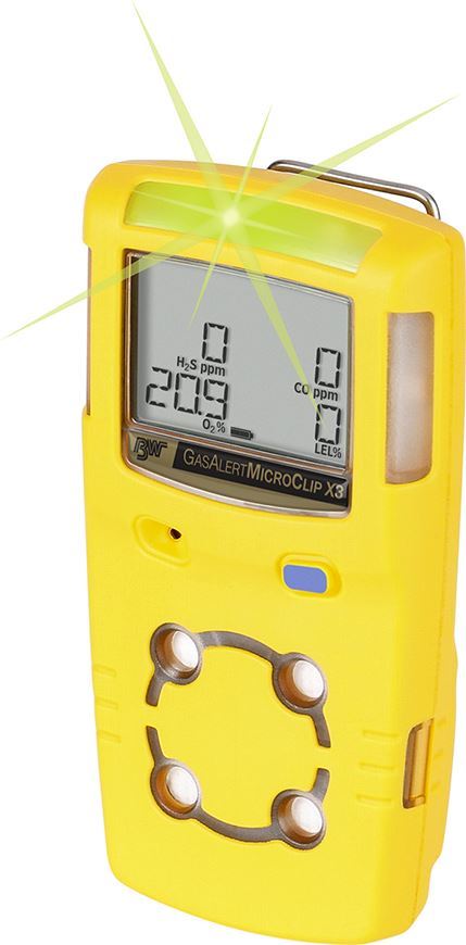 GasAlertMicroClipX3 (O₂, CO) 2 gas detector