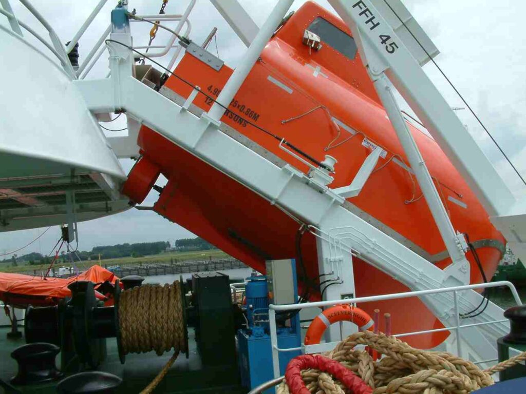 JY49CF 20 person free fall lifeboat De Wolf Maritime Safety