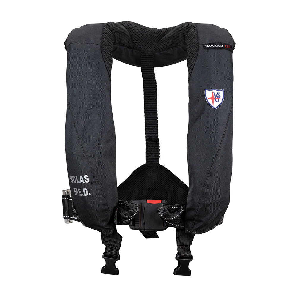 Inflatable twin chamber lifejacket 275N black De Wolf Maritime Safety