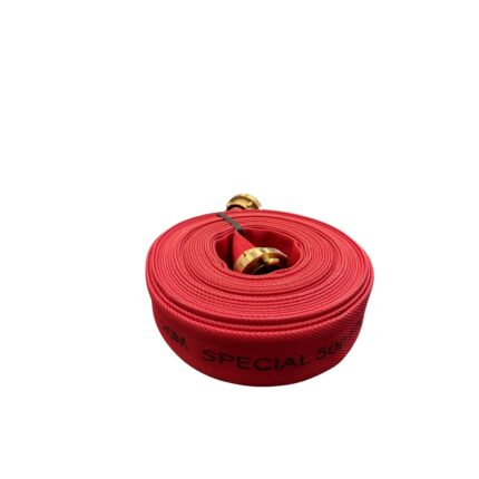 Firehose red 20m x 52 mm c/w nok66 brass coupling