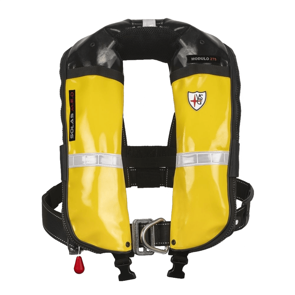 Inflatable lifejacket 275N yellow WK4 Harness MED - De Wolf Maritime Safety