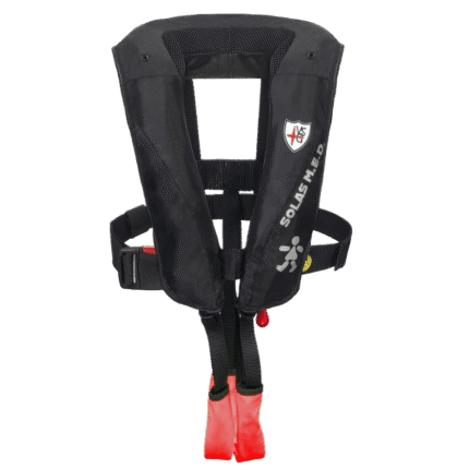 Inflatable Child lifejacket 150N black c/w light SOLAS/MED